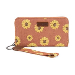 Wrangler Sunflower Print Wallet - Brown