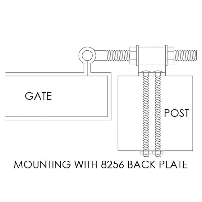 Snug Cottage Hardware Double Strap Hinge with Rear Eye - Black image number null