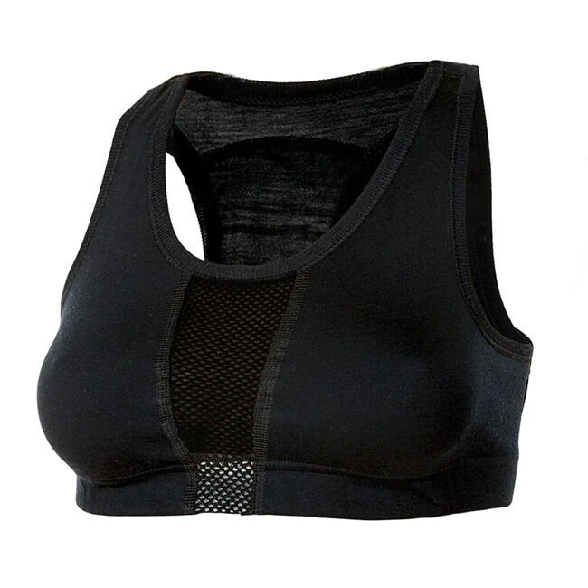 Janus Women's 100% Merino Wool Sports Bra - Black | The
