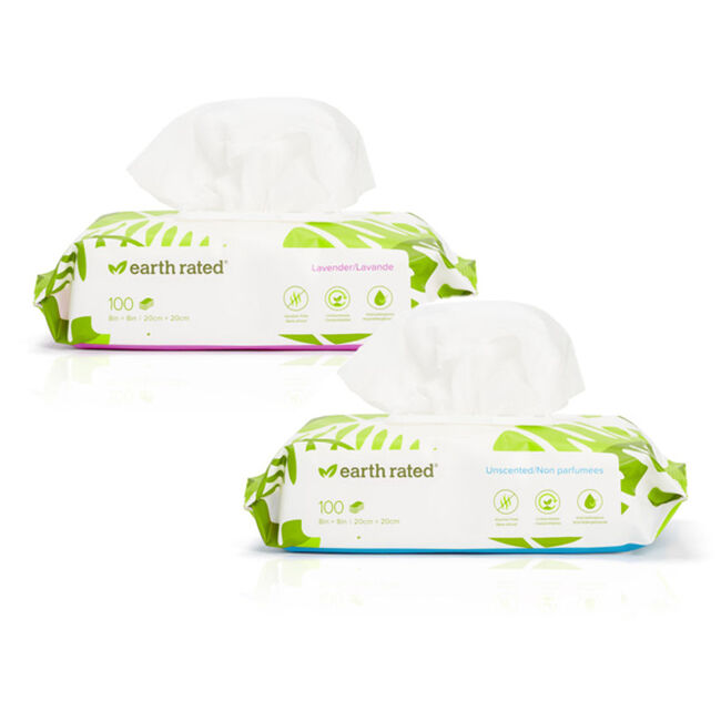 Earth Rated 100 Count USDA Certified BioBased Wipes image number null
