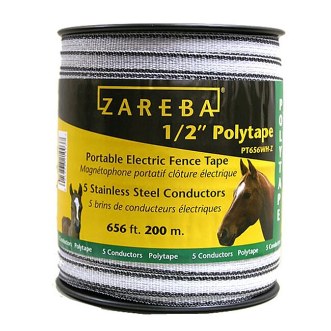 Zareba White 1/2" x 656' Poly Tape image number null