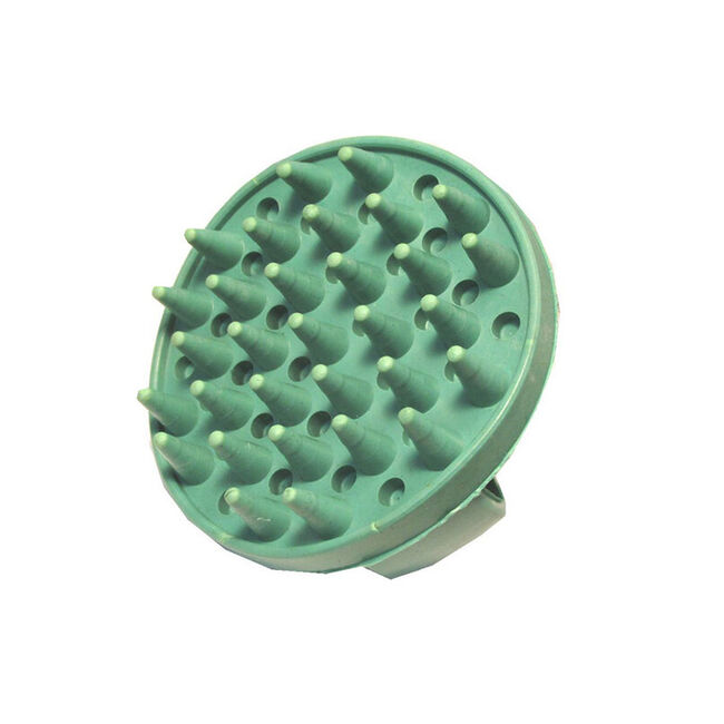 Champion 4-1/4" Round Rubber Groomer with Strap image number null