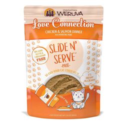 Weruva Cat Slide N' Serve Paté - Love Connection - Chicken & Salmon Dinner - 2.8 oz