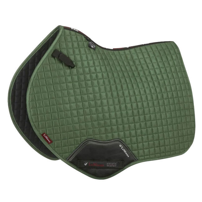LeMieux Suede Close Contact Pad - Hunter Green image number null
