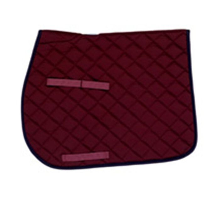 Union Hill All Purpose Saddle Pad Burgundy w/ Navy Trim image number null