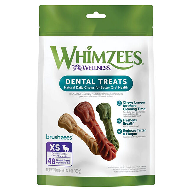 Whimzees Brushzees Dental Dog Treats image number null