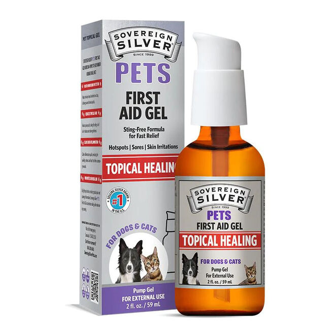 Sovereign Silver Pets First Aid Gel Topical Healing for Dogs & Cats