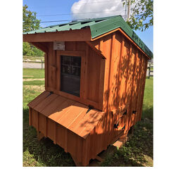 Amish Built Chicken Coops 5' x 4' Chicken Coop with Green Roof