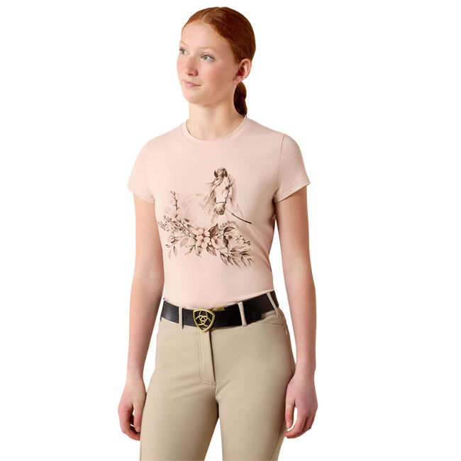 Ariat Kids' Ethereal Equine T-Shirt - Sepia Rose image number null