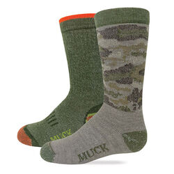 Muck Boot Company Kids' Merino Wool Blend Socks - Camo - 2-Pack