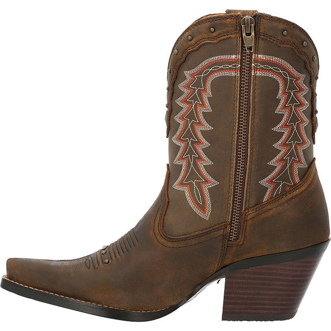 Durango Crush Women's Western Bootie - Roasted Pecan - Closeout image number null