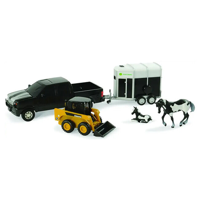 TOMY John Deere Pickup & Livestock Trailer Set image number null