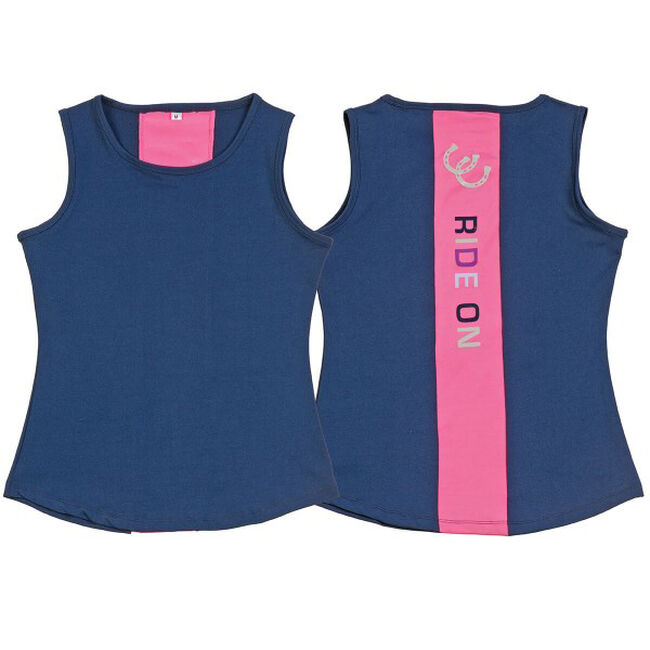 EquiStar Kids' Active Rider Tank - Midnight image number null