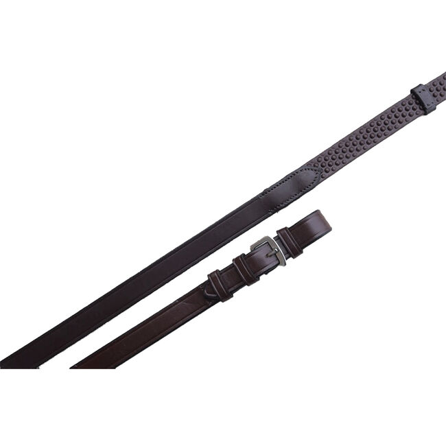 KL Select Black Oak Pebble Grip Reins with Stops image number null