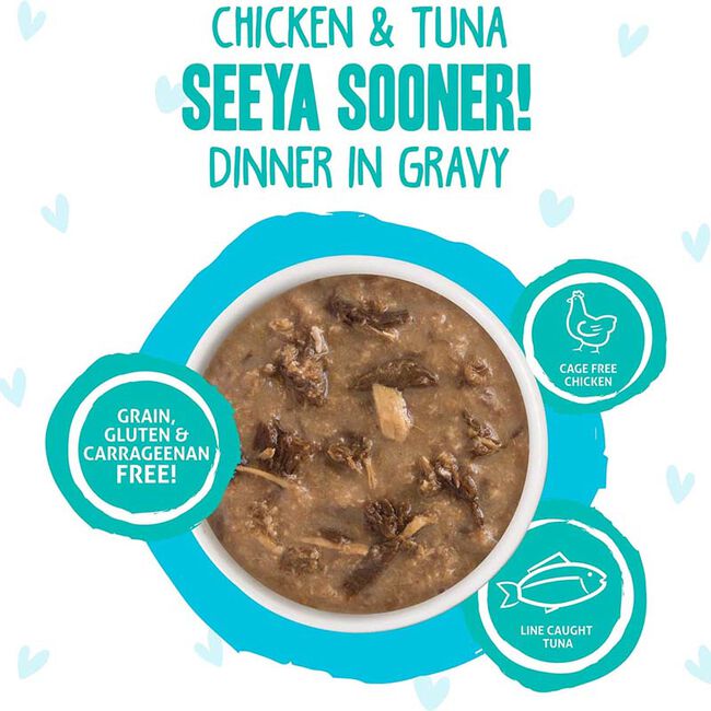 Weruva BFF OMG Cat Food - Seeya Sooner! Chicken & Tuna Dinner in Gravy - 2.8 oz image number null