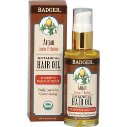 Badger Argan Hair Oil for Dry Damaged Hair