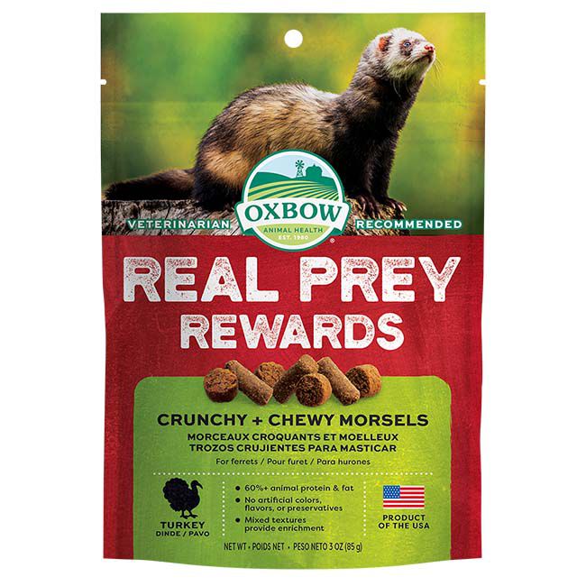 Oxbow Animal Health Real Prey Rewards Ferret Treats - Turkey Recipe - 3 oz image number null
