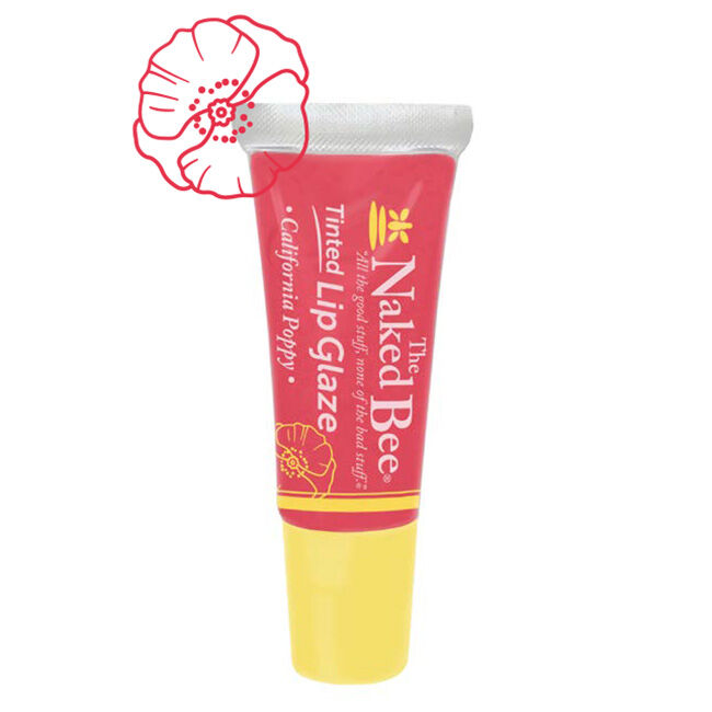 The Naked Bee Tinted Lip Glaze - California Poppy - 9 mL image number null