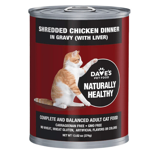 Dave's Pet Food Naturally Healthy Cat Food - Shredded Chicken Dinner in Gravy with Liver image number null