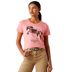 Ariat Women's Lucky Jumper T-Shirt - Coral Heather