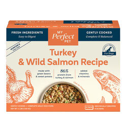 My Perfect Pet Gently Cooked Frozen Dog Food - Hunter's Turkey & Wild Salmon Recipe - 4 lb