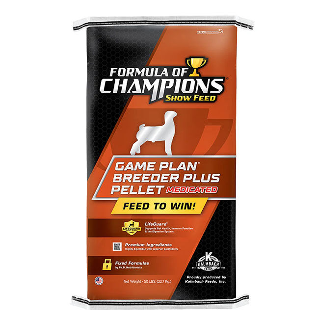 Kalmbach Feeds Formula of Champions Game Plan Breeder Plus Pellets - 50 lb image number null