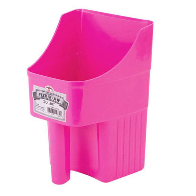 Miller 3 Quart Enclosed Feed Scoop Pink image number null