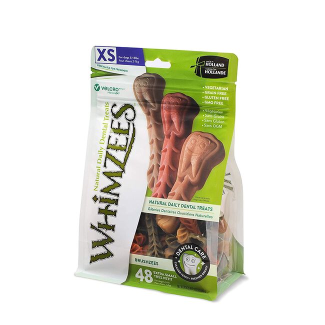 Whimzees Toothbrush Dental Dog Treats 12 oz bags image number null