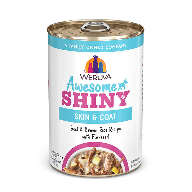Weruva Awesome Shiny Dog Food - Beef & Brown Rice Recipe with Flaxseed - 14 oz image number null