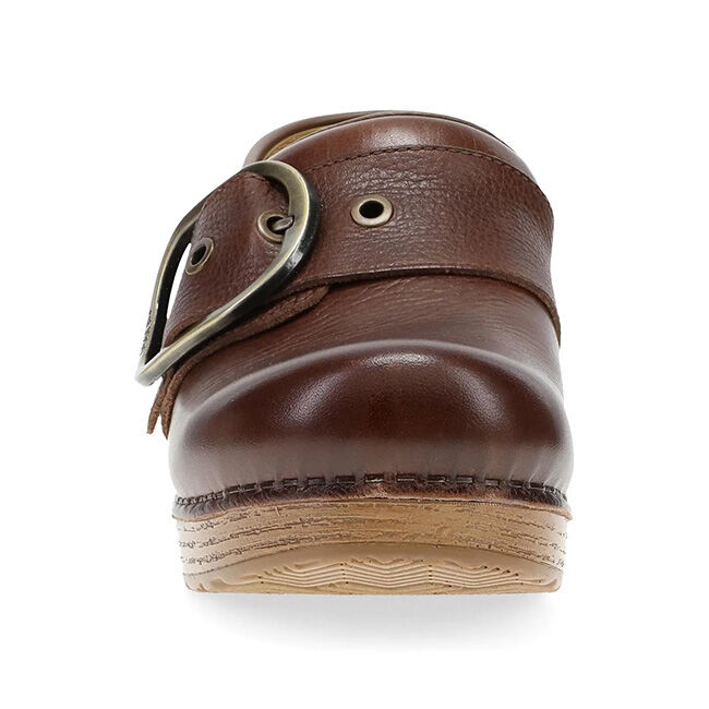 Dansko Women's Pearson Leather Clog - Brown Waxy image number null