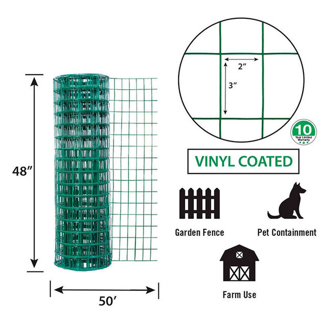 Garden Craft Green Vinyl Coated Steel Welded Wire Fence image number null