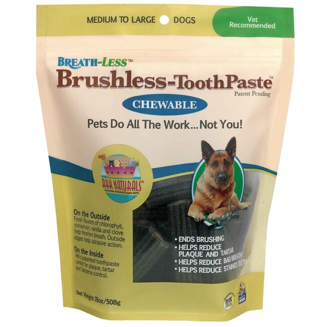 Ark Naturals Breath-Less Chewable Brushless-ToothPaste for Dogs Medium/Large image number null