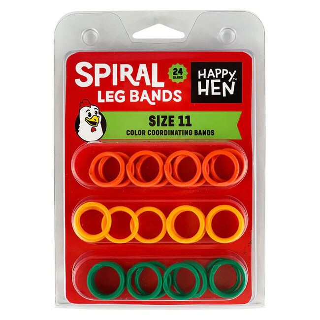Happy Hen Spiral Leg Bands - Assorted Colors image number null