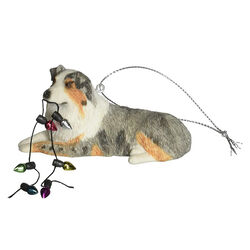 Sandicast Christmas Ornament - Blue Merle Australian Shepherd