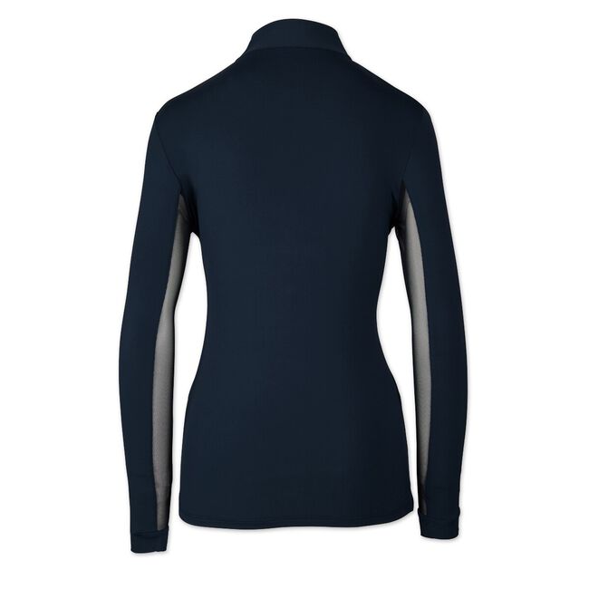 Tailored Sportsman Women's Long Sleeve IceFil Zip Top Shirt - Navy/Cranberry image number null