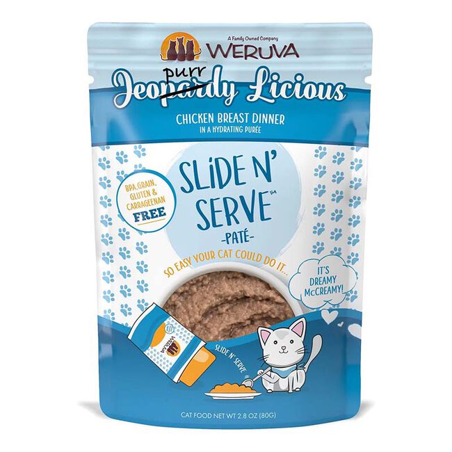 Weruva Cat Slide N' Serve Pat&eacute; - Jeopurrdy Licious - Chicken Breast Dinner - 2.8 oz image number null