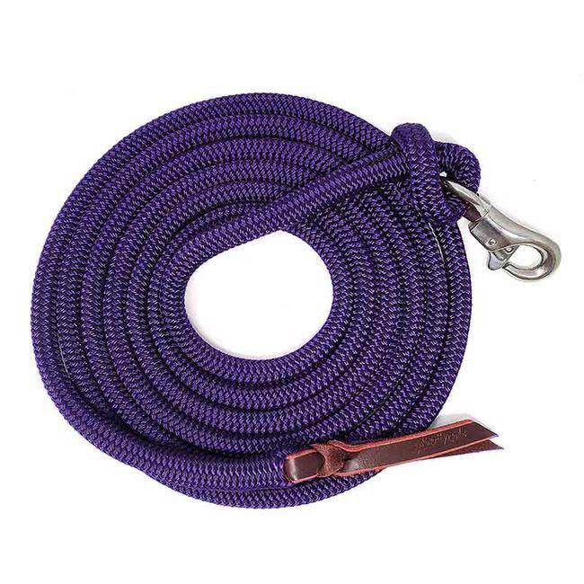 Knotty Girlz 9/16" Diameter Premium Polyester Yacht Braid Lead Rope with Trigger Bull Snap End image number null