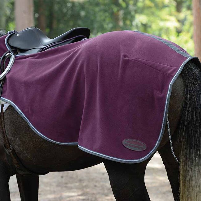 WeatherBeeta Anti-Static Fleece Quarter Sheet - Maroon/Grey/White - Closeout image number null