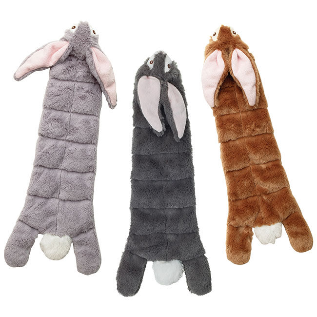 Spot Skinneeez Multi-Squeaker Dog Toy - Rabbit - Assorted Colors image number null