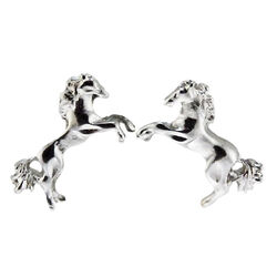 Finishing Touch of Kentucky Earrings - Fluffy Tail Rearing Horses