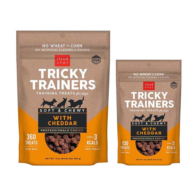 Cloud Star Tricky Trainers Chewy Dog Treats with Cheddar image number null