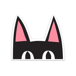 R. Nichols Peeking Kitty Sticker