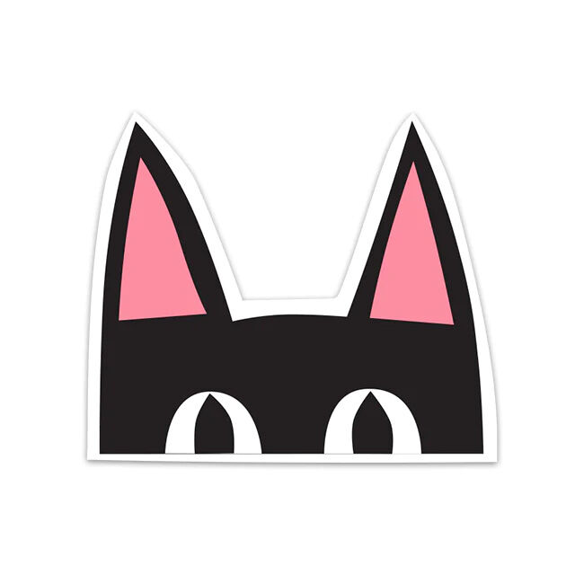 R. Nichols Peeking Kitty Sticker image number null
