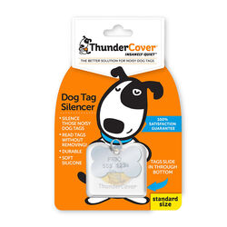 ThunderWorks ThunderCover Dog Tag Silencer with free ThunderRing - Clear - Standard