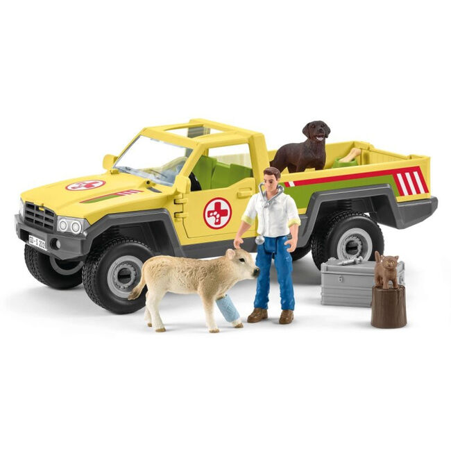 Schleich Veterinarian Visit at the Farm Playset image number null
