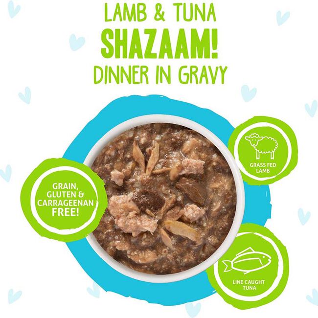 Weruva BFF OMG Cat Food - Shazaam! Lamb & Tuna Dinner in Gravy - 2.8 oz image number null