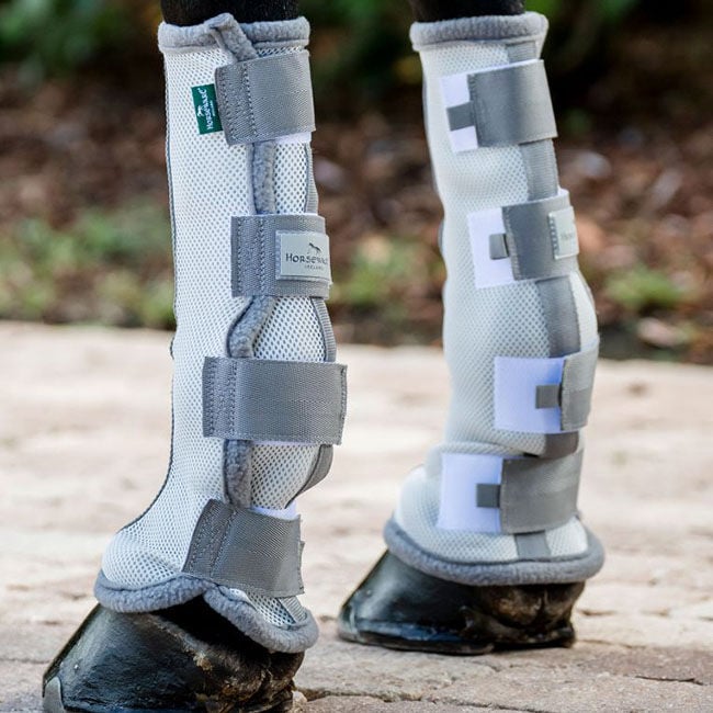 Horseware Fly Boots - Silver/Titanium Grey/Silver image number null