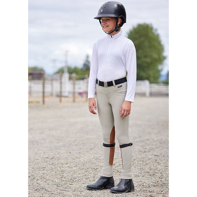 Kerrits Kids' Ice Fil Lite Long Sleeve Riding Shirt - White image number null