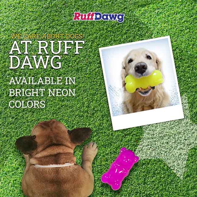 Ruff Dawg Gummy Bear Crunch - Durable Rubber Dog Toy - Assorted Colors image number null