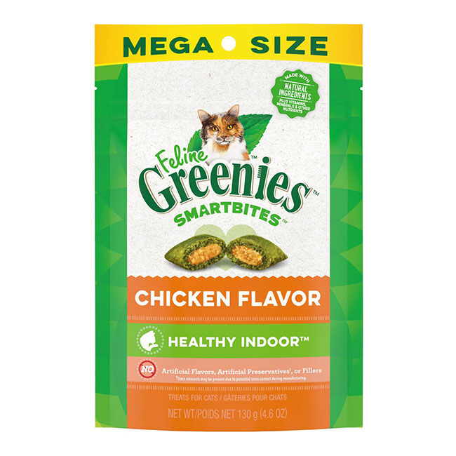 Greenies Feline Smartbites Healthy Indoor Cat Treats - Chicken Recipe image number null
